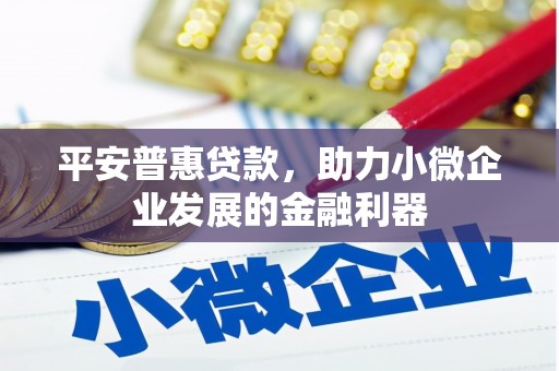 盐城平安普惠贷款，助力小微企业发展的金融利器