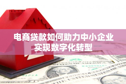 盐城电商贷款如何助力中小企业实现数字化转型