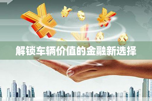 盐城解锁车辆价值的金融新选择
