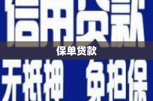 盐城保单贷款