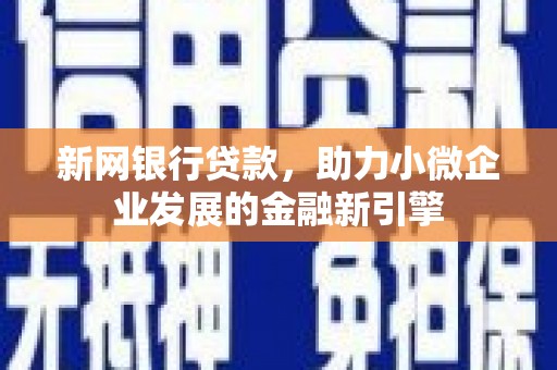 盐城新网银行贷款，助力小微企业发展的金融新引擎