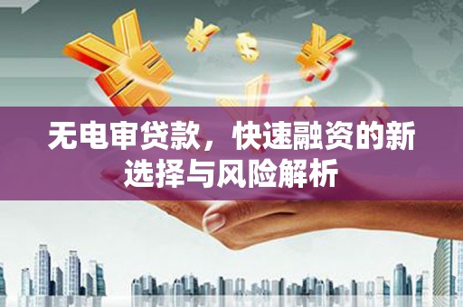 盐城无电审贷款，快速融资的新选择与风险解析