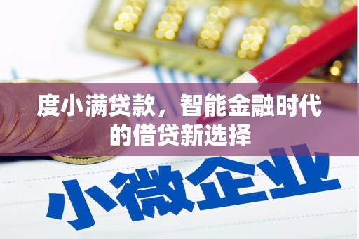 盐城度小满贷款，智能金融时代的借贷新选择