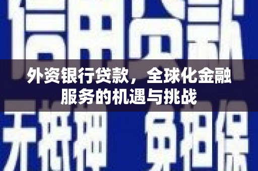 盐城外资银行贷款，全球化金融服务的机遇与挑战