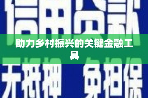 盐城助力乡村振兴的关键金融工具