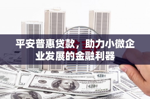 盐城平安普惠贷款，助力小微企业发展的金融利器
