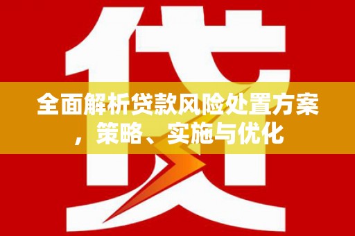 盐城全面解析贷款风险处置方案，策略、实施与优化