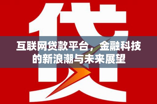 盐城互联网贷款平台，金融科技的新浪潮与未来展望