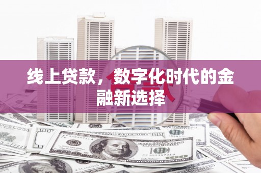 盐城线上贷款，数字化时代的金融新选择